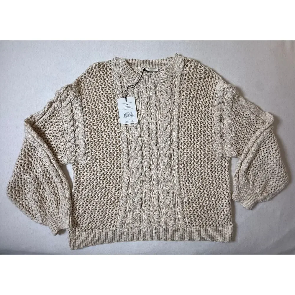 Spell & The Gypsy Kelani Cable Jumper / Sweater Size Medium  NWT